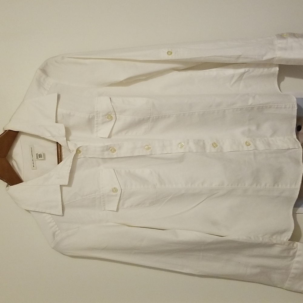 BR white cotton shirt